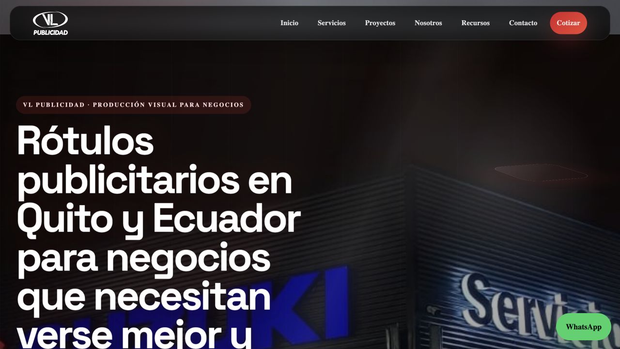 Vista previa del proyecto VL Publicidad
